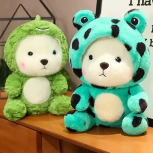 Cute Cartoon Transformation Dinosaur Bear Plush Doll