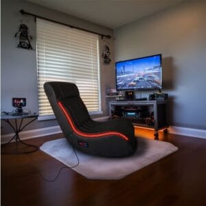 Foldable Gaming Chair with Bluetooth Speakers and LED Lights